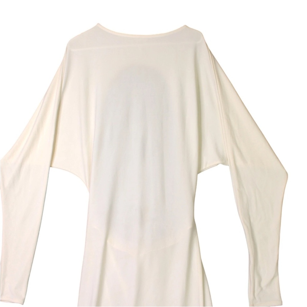 Helsa Women Matte Jersey Open Back Dress White Size M Party Maxi Elegant - Picture 7 of 14